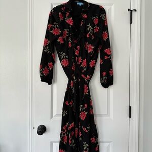 Draper James size large wrap dress with flower pattern